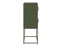 Aparador alto verde oliva 68x39x107 cm acero