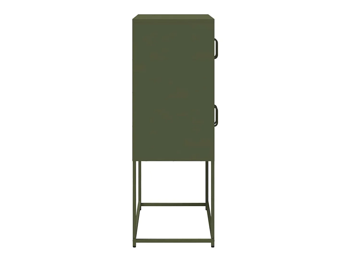 Aparador alto verde oliva 68x39x107 cm acero