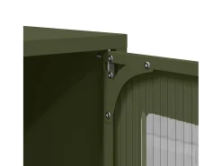 Aparador alto verde oliva 68x39x107 cm acero
