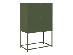 Aparador alto verde oliva 68x39x107 cm acero