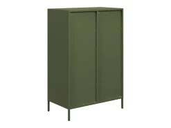 Aparador alto verde oliva 68x39x101,5 cm acero
