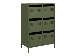 Aparador alto verde oliva 68x39x101,5 cm acero