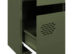 Aparador alto verde oliva 68x39x101,5 cm acero
