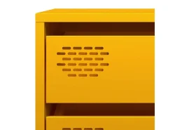 Aparador amarillo mostaza 68x39x73,5 cm acero laminado en frío