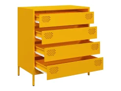 Aparador amarillo mostaza 68x39x73,5 cm acero laminado en frío