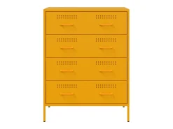 Aparador amarillo mostaza 68x39x89 cm acero