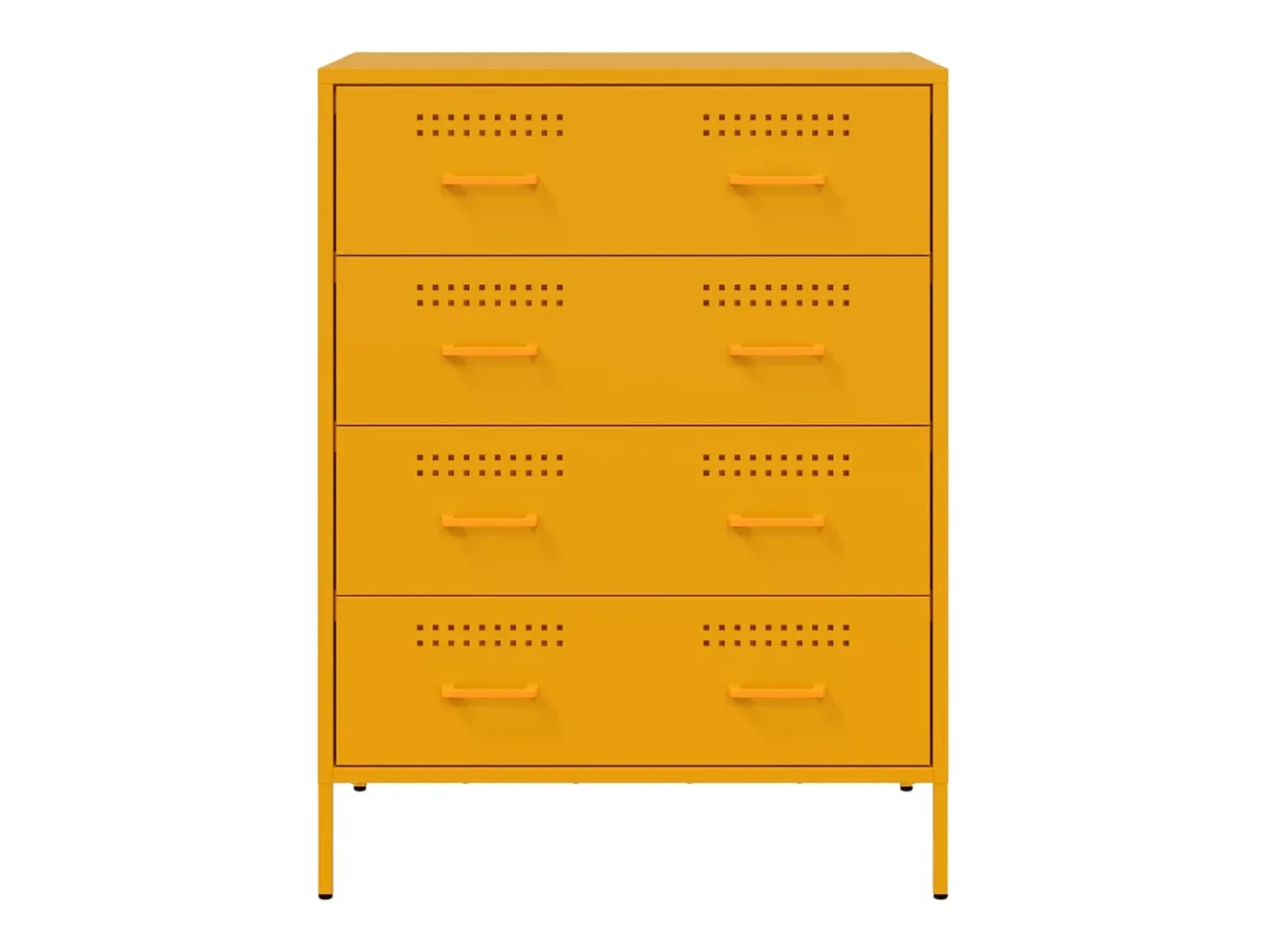 Aparador amarillo mostaza 68x39x89 cm acero