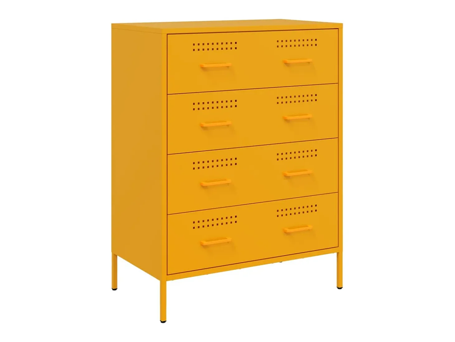 Aparador amarillo mostaza 68x39x89 cm acero
