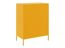 Aparador amarillo mostaza 68x39x89 cm acero