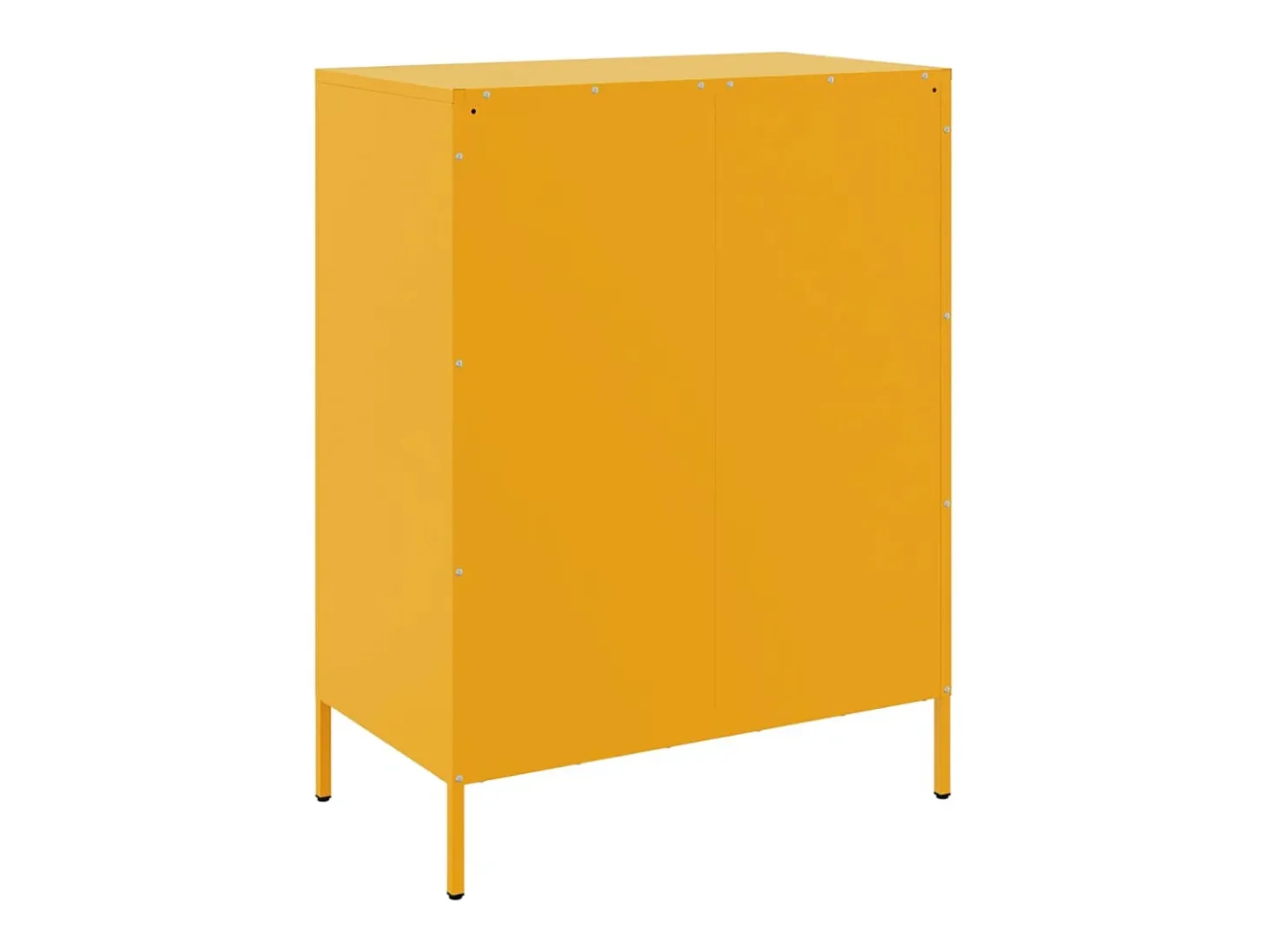 Aparador amarillo mostaza 68x39x89 cm acero