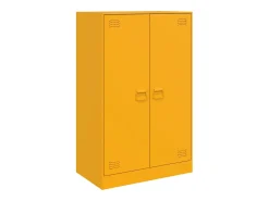 Aparador amarillo mostaza 67x39x107 cm acero