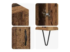 Aparador antiguo de madera 90 x 34 x 80 cm Madera de ingeniería