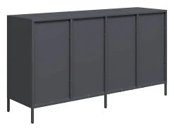 Aparador antracita 135x39x73,5 cm acero laminado en frío