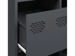 Aparador antracita 135x39x73,5 cm acero laminado en frío