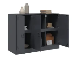 Aparador antracita 99x39x73 cm acero