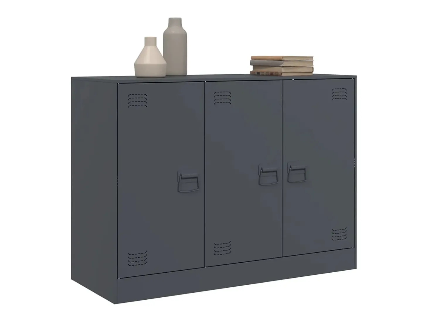 Aparador antracita 99x39x73 cm acero
