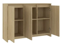 Aparador aparador cómoda armario unidad de almacenamiento organizador cocina salón salón Sonoma 102 x 33 x 75 cm madera contrachapada beige 02_0031479