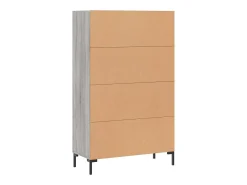 Aparador aparador cómoda armario mueble organizador cocina salón salón alto Sonoma 69,5 x 31 x 115 cm madera contrachapada gris 02_0035407