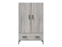 Aparador aparador cómoda armario mueble organizador cocina salón salón alto Sonoma 69,5 x 31 x 115 cm madera contrachapada gris 02_0035407