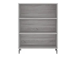 Aparador aparador cómoda armario mueble organizador cocina salón salón alto Sonoma 69,5 x 34 x 180 cm madera contrachapada gris 02_0035516