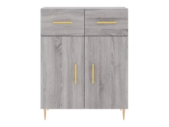 Aparador aparador cómoda armario mueble organizador cocina salón salón Sonoma 69,5 x 34 x 90 cm madera contrachapada gris 02_0036495
