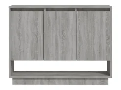 Aparador aparador cómoda armario mueble organizador cocina salón salón Sonoma 97 x 31 x 75 cm madera contrachapada gris 02_0036559