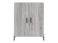 Aparador aparador cómoda armario mueble organizador cocina salón salón alto Sonoma 69,5 x 34 x 180 cm madera contrachapada gris 02_0035540