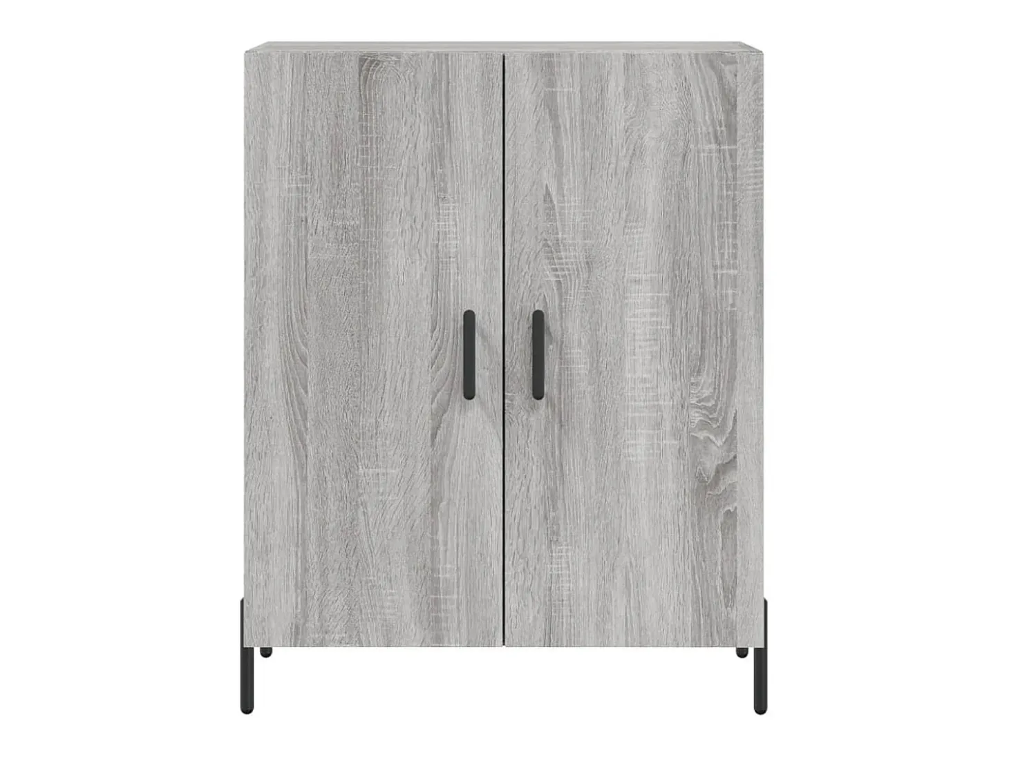 Aparador aparador cómoda armario mueble organizador cocina salón salón alto Sonoma 69,5 x 34 x 180 cm madera contrachapada gris 02_0035540
