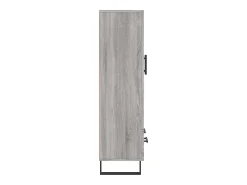 Aparador aparador cómoda armario mueble organizador cocina salón salón alto Sonoma 69,5 x 31 x 115 cm madera contrachapada gris 02_0035388