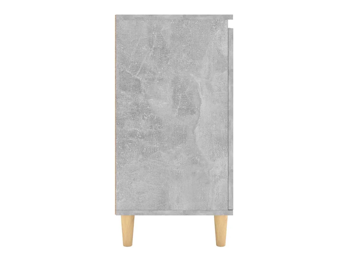 Aparador Aparador Cómoda Gabinete Unidad de Almacenamiento Organizador Cocina Sala de Estar Sala de Estar con Patas de Madera Madera de ingeniería Gris 02_0030090