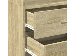Aparador aparador cómoda mueble almacenaje organizador cocina salón salón alto Sonoma 45 x 42,5 x 185 cm madera contrachapada marrón 02_0034067