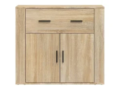 Aparador aparador cómoda mueble almacenaje organizador cocina salón salón Sonoma 80 x 33 x 70 cm madera contrachapada beige 02_0031716