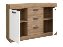 Aparador Argos Blanco Naturale 2 Puertas 3 Cajones 140x91x40cm