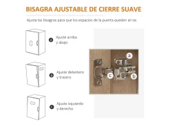 Aparador auxiliar madera natural 80x30x96.5 cm HOMCOM