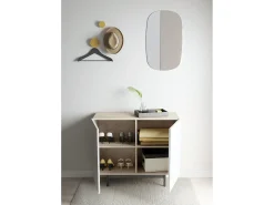 Aparador bajo - A78cm x L90cm x F34cm - roble y blanco - Printed