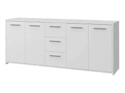Aparador bajo - Blanco mate - 4 puertas 3 cajones - 179 x 42 x 74,5 cm