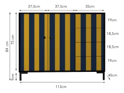 Aparador bajo 2 puertas 4 cajones mdf estampado