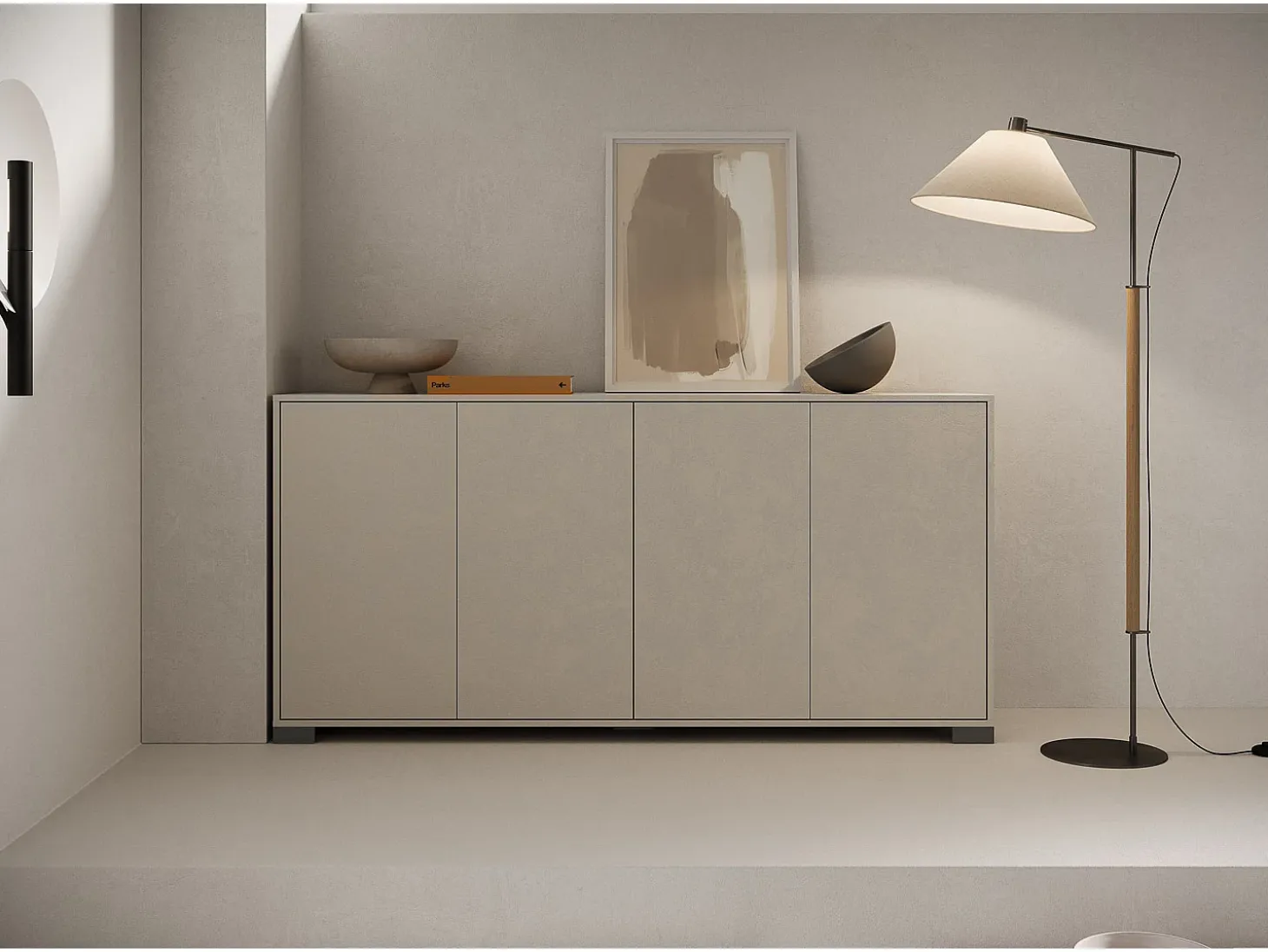 Aparador bajo 4 puertas 172x40x83 cm Lumina cachemira
