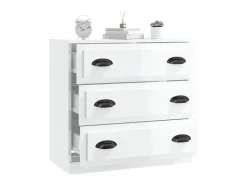 Aparador blanco alto brillo 70x35,5x67,5 cm madera de ingeniería