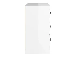 Aparador blanco alto brillo 70x35,5x67,5 cm madera de ingeniería