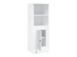 Aparador blanco alto brillo 36x35,5x103,5 cm madera de ingeniería