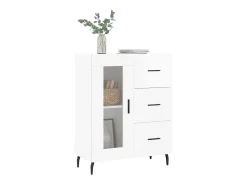 Aparador Blanco brillo 69,5x34x90 cm Madera de ingeniería
