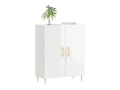 Aparador Blanco brillo 69,5x34x90 cm Madera de ingeniería