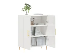 Aparador Blanco brillo 69,5x34x90 cm Madera de ingeniería