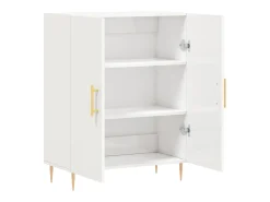 Aparador Blanco brillo 69,5x34x90 cm Madera de ingeniería