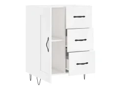 Aparador Blanco brillo 69,5x34x90 cm Madera de ingeniería