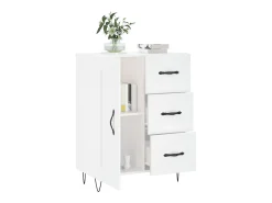 Aparador Blanco brillo 69,5x34x90 cm Madera de ingeniería