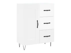 Aparador Blanco brillo 69,5x34x90 cm Madera de ingeniería