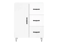 Aparador Blanco brillo 69,5x34x90 cm Madera de ingeniería