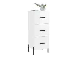 Aparador Blanco brillo 34,5x34x90 cm Madera de ingeniería